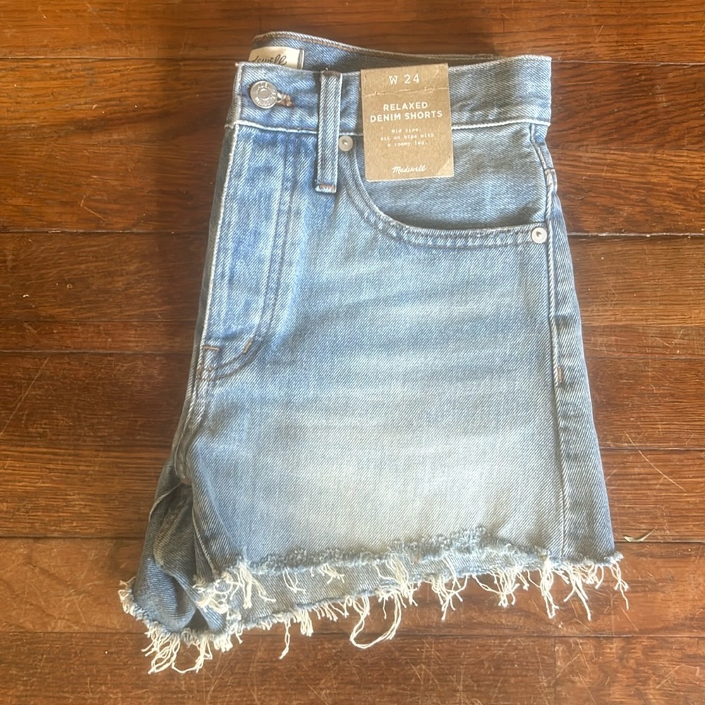 NWT Madewell Relaxed Denim Shorts Light Wash